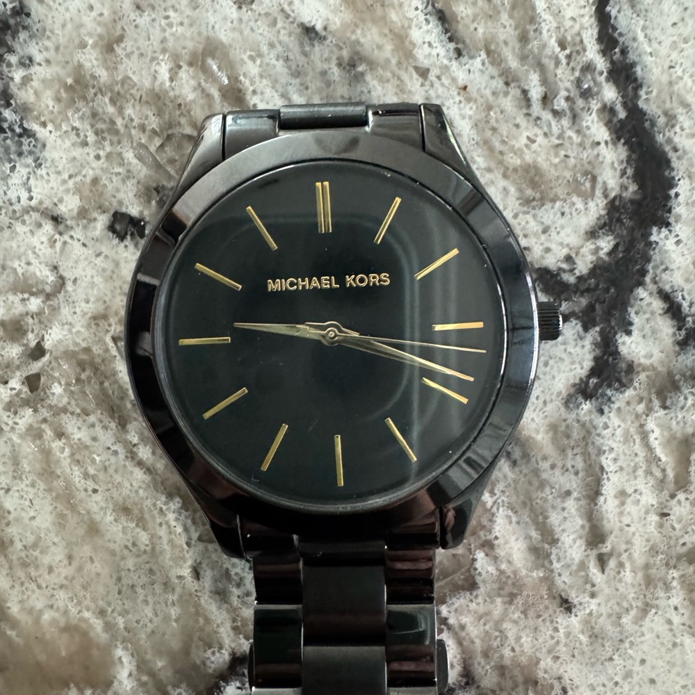 Michael Kors Black Stainless Steel Watch